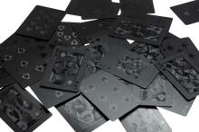 Ikonka Art.KX7860 Plastic playing cards black