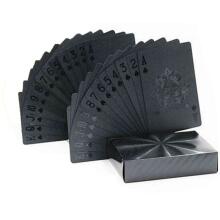 Ikonka Art.KX7860 Plastic playing cards black