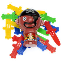 Ikonka Art.KX7876 Mad Pirate barrel arcade game Stab the pirate 9 x 9 x 12.5 cm