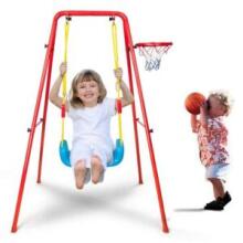 Bebe Basic Swing/Basketball Art.KX7936 Šūpoles + bumbu grozs uz metāla rāmja
