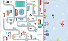 Ikonka Art.KX6782 Educational foam mat for children street 180x200cm