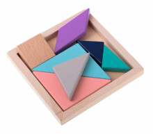 Ikonka Art.KX6898 Medinės dėlionės tangramos blokai