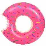 Ikonka Art.KX9789_1 Vaikiškas pripučiamas Donut ratas 50 cm rožinės spalvos