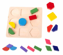 Ikonka Art.KX7204 Wooden educational toy match shapes 18el