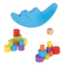 Ikonka Art.KX7295 Montessori wooden moon balancing arcade game