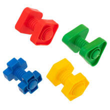 Ikonka Art.KX7423 Construction blocks educational montessori screws 30 elements