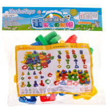 Ikonka Art.KX7423 Construction blocks educational montessori screws 30 elements