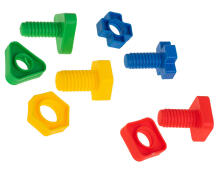 Ikonka Art.KX7423 Construction blocks educational montessori screws 30 elements
