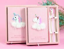 Ikonka Art.KX7425 Notebook with pen unicorn gift set