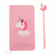 Ikonka Art.KX7425 Notebook with pen unicorn gift set