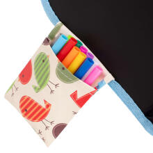 Ikonka Art.KX7474 Portable chalkboard soft notebook sketchbook bird