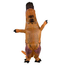 Ikonka Art.KX7454 T-REX Giant brown dinosaur inflatable costume 1.5-1.9m