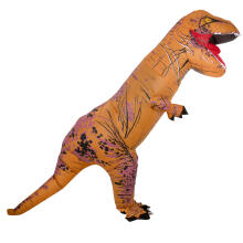 Ikonka Art.KX7454 T-REX Giant brown dinosaur inflatable costume 1.5-1.9m