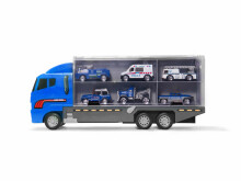 Ikonka Art.KX6681_2 Transporter veoauto TIR kaatrid + metallist autod politsei