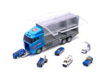 Ikonka Art.KX6681_2 Transportera kravas automašīna TIR palaidējs + metāla automašīnas policija