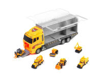 Ikonka Art.KX6681_3 Transportera kravas automašīna TIR palaidējs + metāla automašīnas celtniecības mašīnas