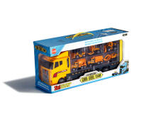 Ikonka Art.KX6681_3 Transportera kravas automašīna TIR palaidējs + metāla automašīnas celtniecības mašīnas