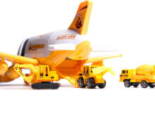 Ikonka Art.KX6684_3 Transporter aircraft + 3 construction vehicles