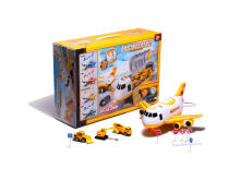 Ikonka Art.KX6684_3 Transporter aircraft + 3 construction vehicles