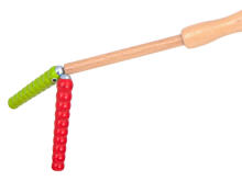 Ikonka Art.KX6529_2 Magnetic wooden caterpillar strawberry