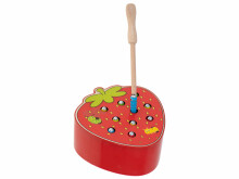 Ikonka Art.KX6529_2 Magnetic wooden caterpillar strawberry