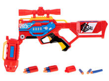 Ikonka Art.KX6584 Blaze Storm foam dart machine gun + 20 darts red