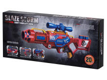Ikonka Art.KX6584 Blaze Storm foam dart machine gun + 20 darts red