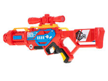Ikonka Art.KX6584 Blaze Storm foam dart machine gun + 20 darts red