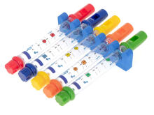 Ikonka Art.KX6943 Water flute bath toy 5pcs non-sinking + notes