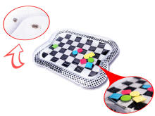 Ikonka Art.KX6473_1 Water inflatable mat contrasting black and white chessboard 65cm x 50cm