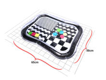 Ikonka Art.KX6473_2 Inflatable water mat contrasting black and white patterns 65cm x 50cm