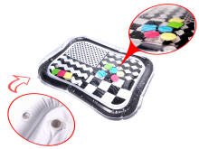 Ikonka Art.KX6473_2 Inflatable water mat contrasting black and white patterns 65cm x 50cm