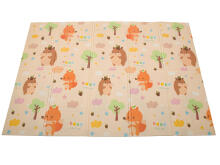 Ikonka Art.KX6477_1 Educational folding foam mat double-sided hedgehog/ bear 150x195cm