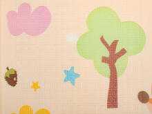 Ikonka Art.KX6477_1 Educational folding foam mat double-sided hedgehog/ bear 150x195cm