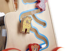 Ikonka Art.KX6495 Pushchair wooden educational cube 6in1