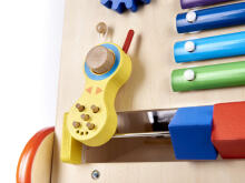 Ikonka Art.KX6495 Pushchair wooden educational cube 6in1