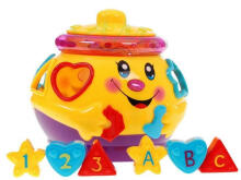 Ikonka Art.KX9942_1 Musical pot block playing sorter yellow
