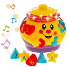 Ikonka Art.KX9942_1 Musical pot block playing sorter yellow