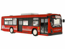 Ikonka Art.KX9563_1 Tālvadības RC autobuss ar durvīm sarkans