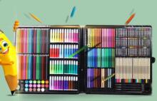 Ikonka Art.KX6353 Plastic painting set in case 258el.