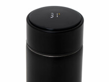 Ikonka Art.KX6358 "Thermos" puodelis smart LED 500ml, juodas