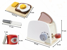 Ikonka Art.KX6204 Wooden toaster oven + accessories white