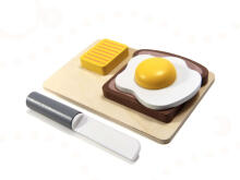Ikonka Art.KX6204 Wooden toaster oven + accessories white