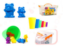 Ikonka Art.KX6261 Educational teddy bears learning to count montessori 116el.