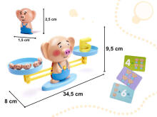 Ikonka Art.KX6380_1 Educational weighing scales learning to count piggy large