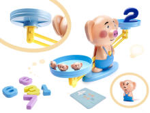 Ikonka Art.KX6380_1 Educational weighing scales learning to count piggy large
