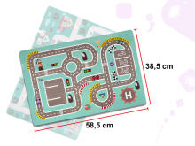 Ikonka Art.KX6195 Educational wooden blocks race track 160el.