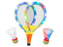 Ikonka Art.KX6180 LED light-up tennis rackets + darts