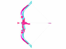 Ikonka Art.KX6175 Lankas su strėlėmis ir taikinių rinkinys rožinės spalvos