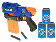Ikonka Art.KX6148 Foam dart machine gun + magazine + 3 targets + 48 darts